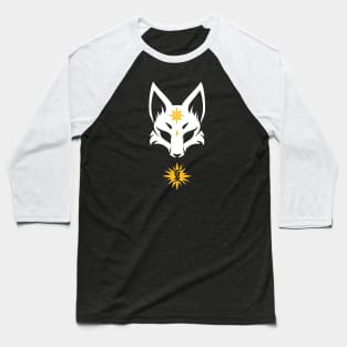 Japanese Kitsune Fox Mask Natsu Summer Baseball T-Shirt